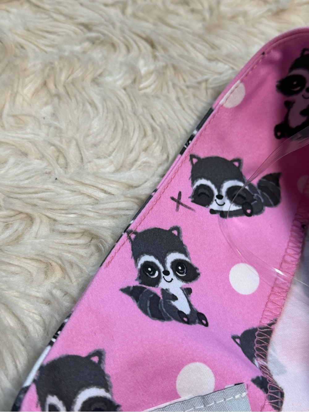 Eva Rose Pink Raccoon Print Dress - Size Small - Picture 6 of 6